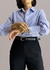 Camisa listrada azul em algodão slim Luiza na internet