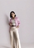 Camisa listrada vermelha em tricoline slim Luiza - Maria Brand
