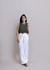 Calça pantalona branca forrada Helena