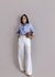 Calça pantalona branca forrada Helena - comprar online
