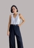 Regata branca alça larga crepe Malú - comprar online