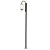 Poste Munich em Metal Preto 2,20mts 1xE27 Ideal P-42/1