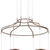 Pendente Cordel em Metal Pale Gold Ø60cm 42W Bella CD008 - Impacta Light & Decor