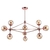 Pendente Orbe em Metal Cobre e Vidro Ø100cm 10xE27 Bella OP056R