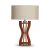 Abajur em Madeira Imbuia e Cúpula Cilíndrica Chevron 72x50cm 5L 1077