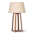 Abajur em Madeira Imbuia e Cúpula Cone Relevo 66x40cm 5L 264