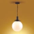 Pendente Solarium em Metal Preto e Vidro Ø30cm 1xE27 Ideal 715