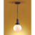 Pendente Solarium em Metal Preto e Vidro Ø20cm 1xE27 Ideal 710
