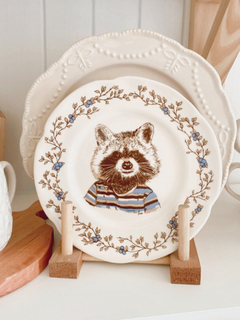 Plato Ilustrado Mapache
