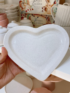 Bandeja Corazón Blanco piedra