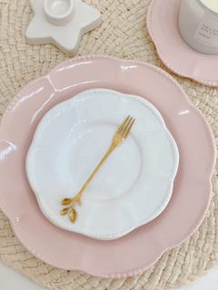 Plato postre Amapola Pink