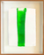 Soul Scars, Fluor Green, 2021, Acrylic on handmade paper with cotton fiber, 2,86x3,21ft, finished with frame