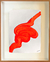 Soul Scars, Fluor Orange, 2021, Acrylic on handmade paper with cotton fiber, 2,86x3,21ft, finished with frame