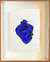 Soul Scars, Heart Blue Klein, 2021, Acrylic on handmade paper with cotton fiber, 2,86x3,21ft, finished with frame