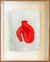 Soul Scars, Heart Fluor Orange, 2021, Acrylic on handmade paper with cotton fiber, 2,86x3,21ft, finished with frame