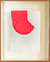 Soul Scars, Light Fluor Red, 2021, Acrylic on handmade paper with cotton fiber, 2,86x3,21ft, finished with frame