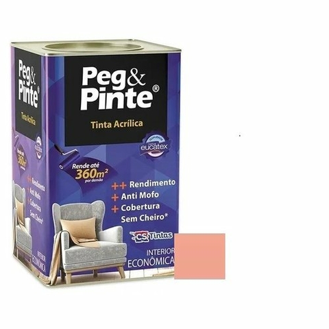TINTA ACR PEG PINTE FLAMINGO PANTANAL FOSCO 18 LTS EUCATEX INT RENDE ATE 360M