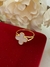 Anel Trevo Folheado Ouro 18k Off