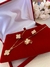 Conjunto Trevo Folheado Ouro 18k Off
