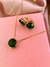 Conjunto Folheado Ouro 18k Pedra Verde - comprar online
