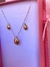 Conjunto Folheado Ouro 18k Gota