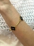 Pulseira Trevo Verniz Resina Preto