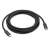 Cable Thunderbolt 4 Pro USB-C de 3 metros con diseño trenzado negro y conectores USB-C en ambos extremos |PC Hard Store Argentina