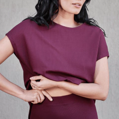 Saia Canelada Ondas - AIAH | Moda Autoral, Ética E Descomplicada