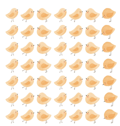 Pollitos acuarela stickers vinil - comprar en línea