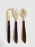 SET 3 CUBIERTOS NACAR CON MANGO MADERA - comprar online