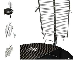 Imagen de FOGONERO Ø80 CM C/PARRILLA + ASADOR + BARRA DE MADERA