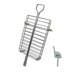 FOGONERO Ø100 CM C/PARRILLA + ASADOR + BARRA DE MADERA - El Fogón del Pampa