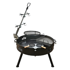 FOGONERO Ø120 CM C/PARRILLA Y ASADOR