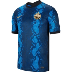 Camisa Inter de Milão Home 21/22 Nike Masculina - Azul+Dourado