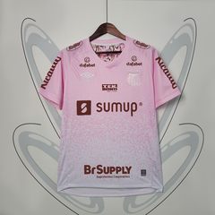 Camisa Santos Outubro Rosa 2022 Umbro Masculina - Rosa