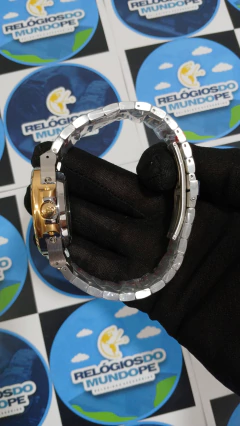 Imagem do ▶️ RELÓGIO PK PHILIPPE NAUTILUS BICOLOR FASES DA LUA FUNDO BRANCO