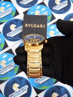 ▶️ RELÓGIO BVLGARI ROLETA - DOURADO E FUNDO AZUL - Relogios do Mundo PE