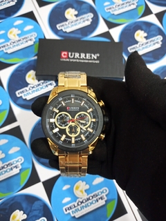 ▶️ RELÓGIO CURREN CHRONOGRAPH FUNDO PRETO - Relogios do Mundo PE