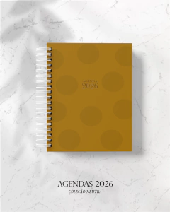 Agenda A6 Neutra 2026 / 2 dias por página. na internet