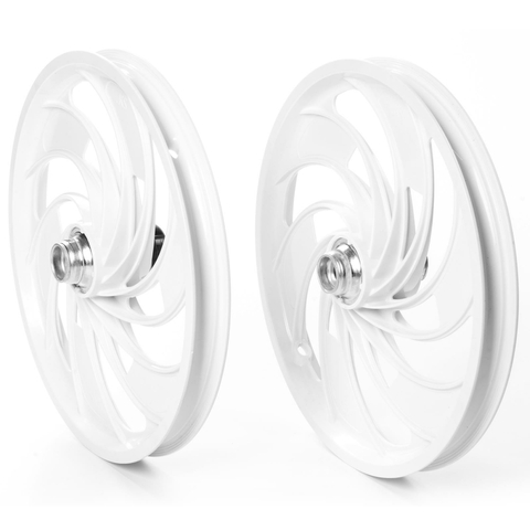 RODAS NYLON ARO 16 DIANTEIRA E TRASEIRA BRANCA SEM EIXOS | 8006