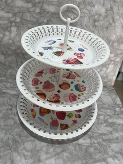 BANDEJA PARA CUPCAKES – PLÁSTICA – 3 PISOS – - comprar online