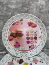 Bandeja plastica 30cm, para tortas o cupcakes.