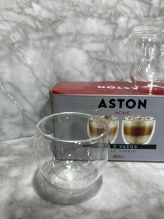 Set x2 Tacitas Cafe Doble Vidrio 80cc. - Blanqueria santina