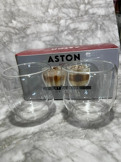 Set x2 Vaso Taza Doble Pared Vidrio 200Cc. en internet
