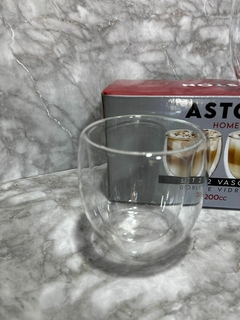 Set x2 Vaso Taza Doble Pared Vidrio 200Cc. - Blanqueria santina