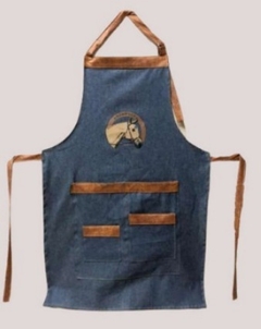 Delantal de Jean con Cuero caballo