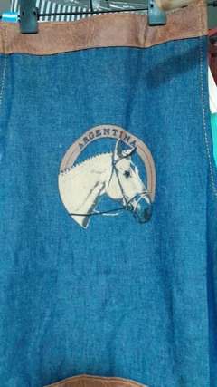Delantal de Jean con Cuero caballo - comprar online