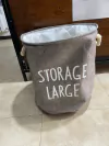 Cesto de tela con manija soga