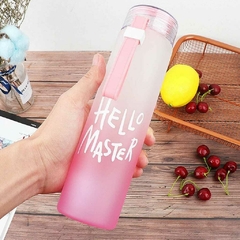 Botella de vidrio Hello Master - Blanqueria santina