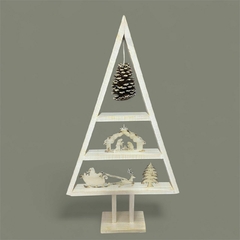 Pino de Navidad Decorativo en Madera Pintada. COD: 4510.